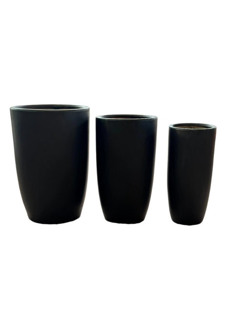 Black Ceramic Plant Pot